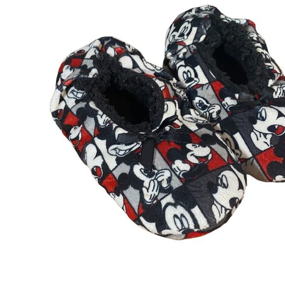 Disney Mickey Mouse Slip On Warm Slippers Women SZ 5/6 - Picture 1 of 9